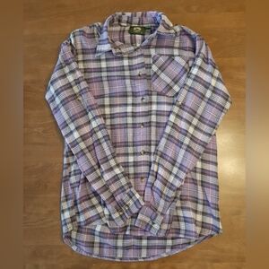Stillwater Supply Co Women's Purple Plaid Button Down Shirt Size Small